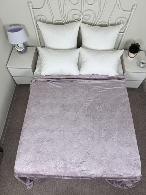 Плед однотонный жаккард в пакете Реноме