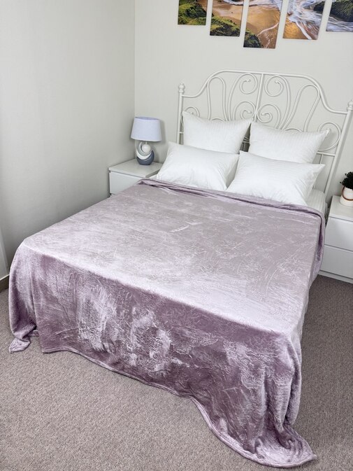 Плед однотонный жаккард в пакете Реноме