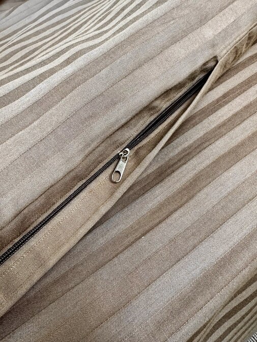 КПБ страйп-сатин однотонный Графитовая коллекция Реноме<Ss-002 Горький шоколад>