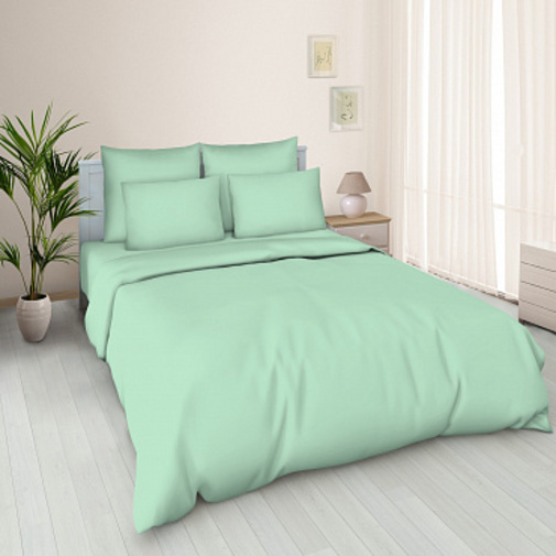 КПБ  поплин однотонный (нав 70*70) Баттерфляй Скидка<рис. Мята Скидка>