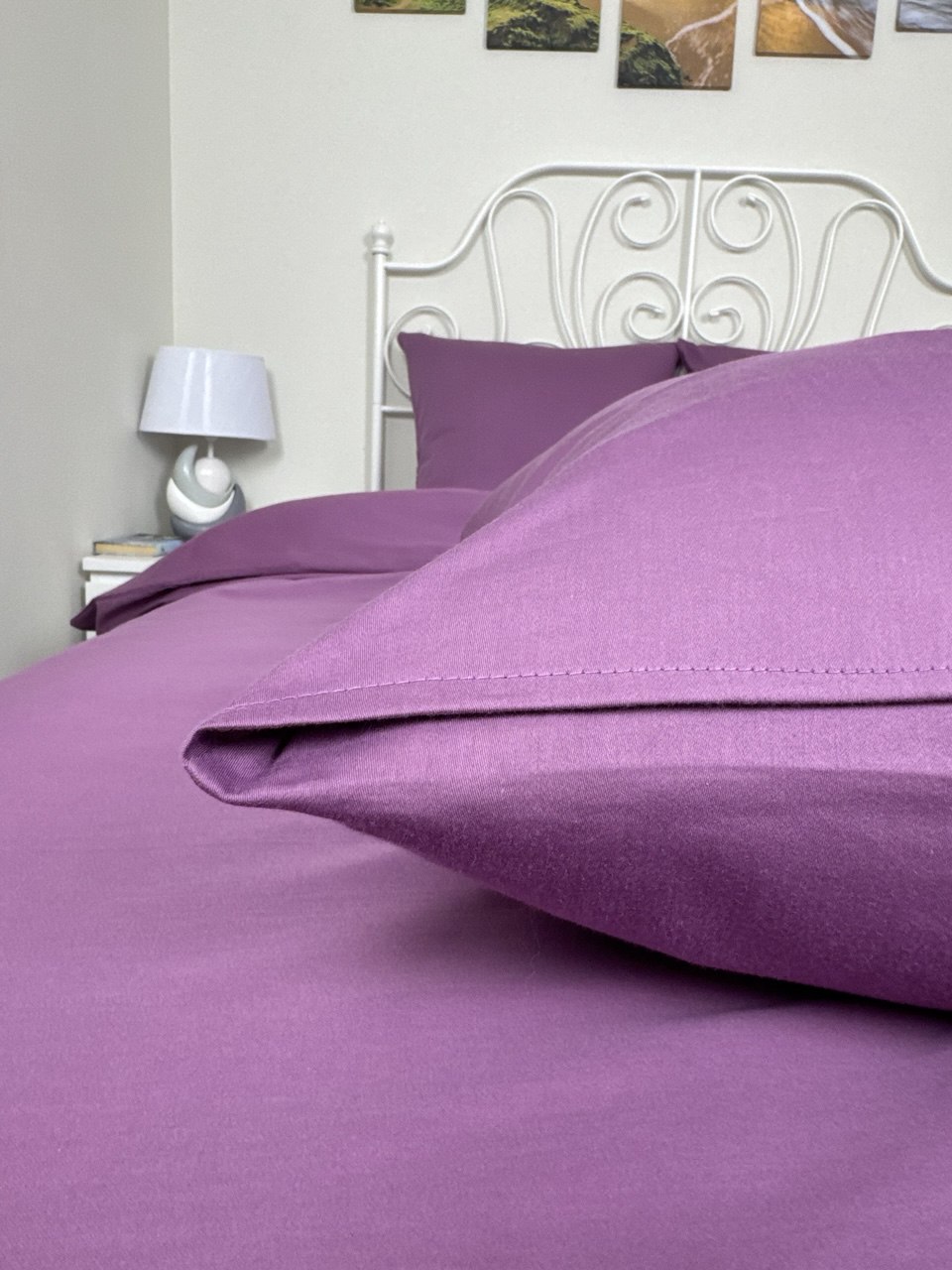 КПБ сатин однотонный Темно-синяя коллекция Реноме<OS-002 Сливовый>