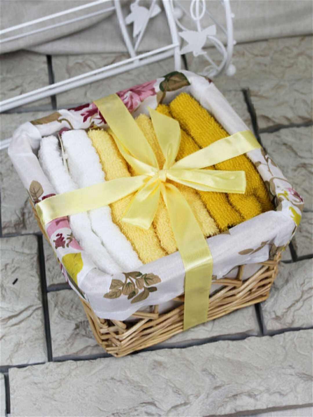 Набор салфеток в подарочной корзинке Cherir/Черир М