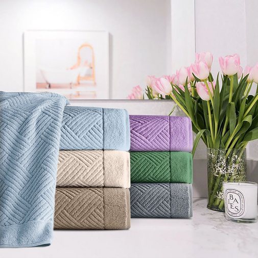 Полотенце махровое Брейд Luxor, серо-голубой