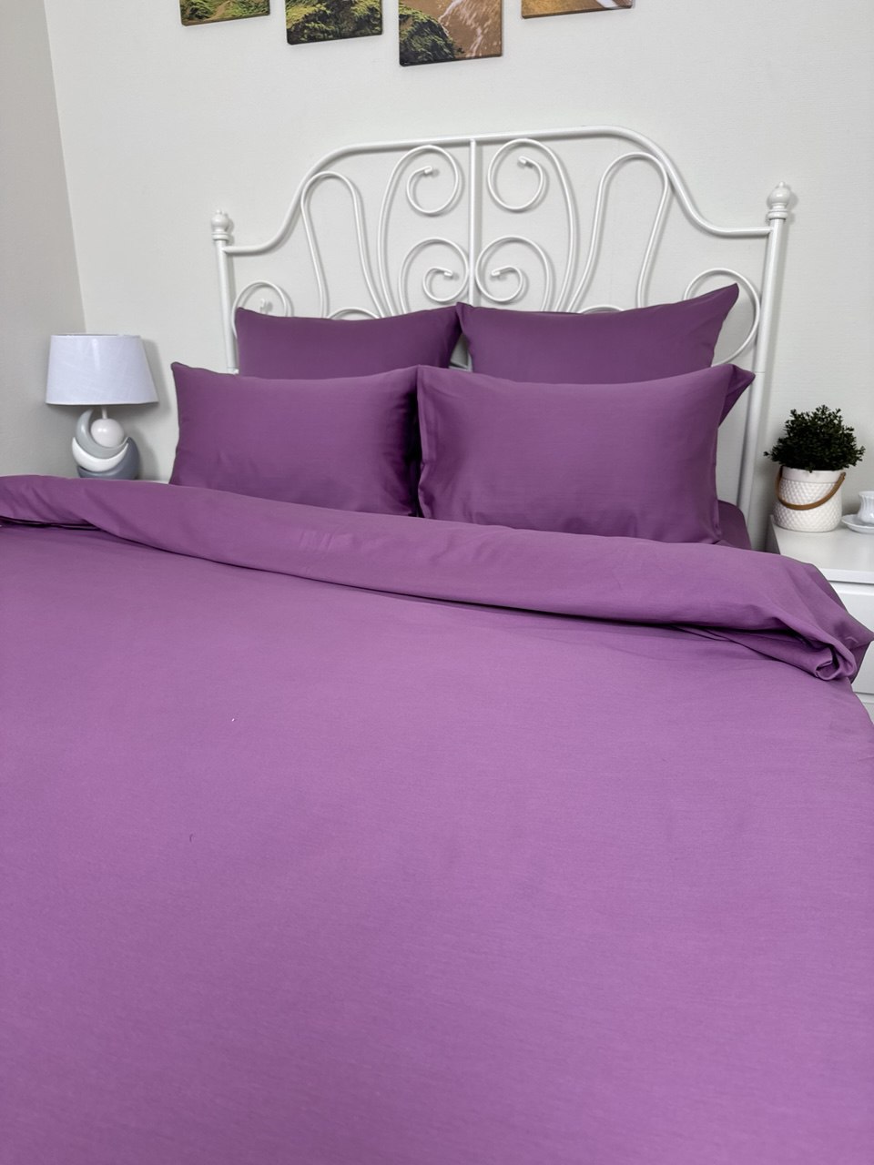 КПБ сатин однотонный Темно-синяя коллекция Реноме<OS-002 Сливовый>