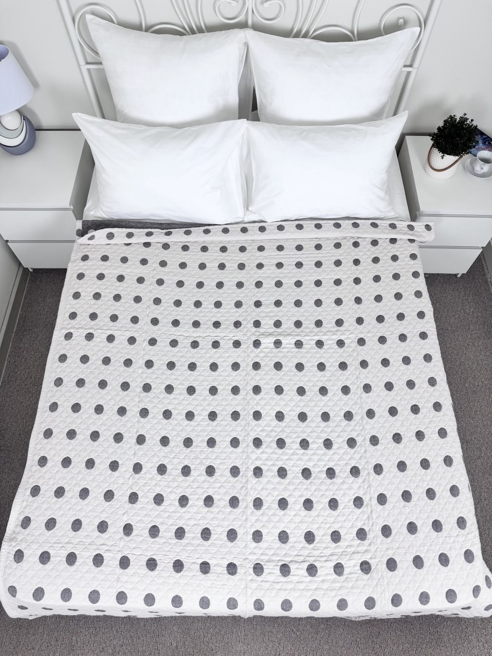 Покрывало хлопковое 46..296 7Я, 4608296, молочный