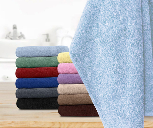 Полотенце махровое 380гр Бояртекс, серо-голубой