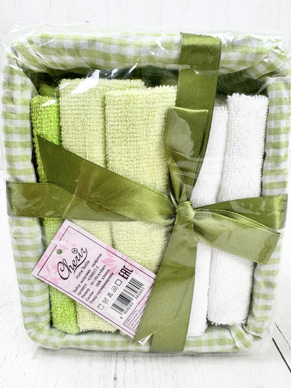 Набор салфеток в подарочной корзинке Cherir/Черир М