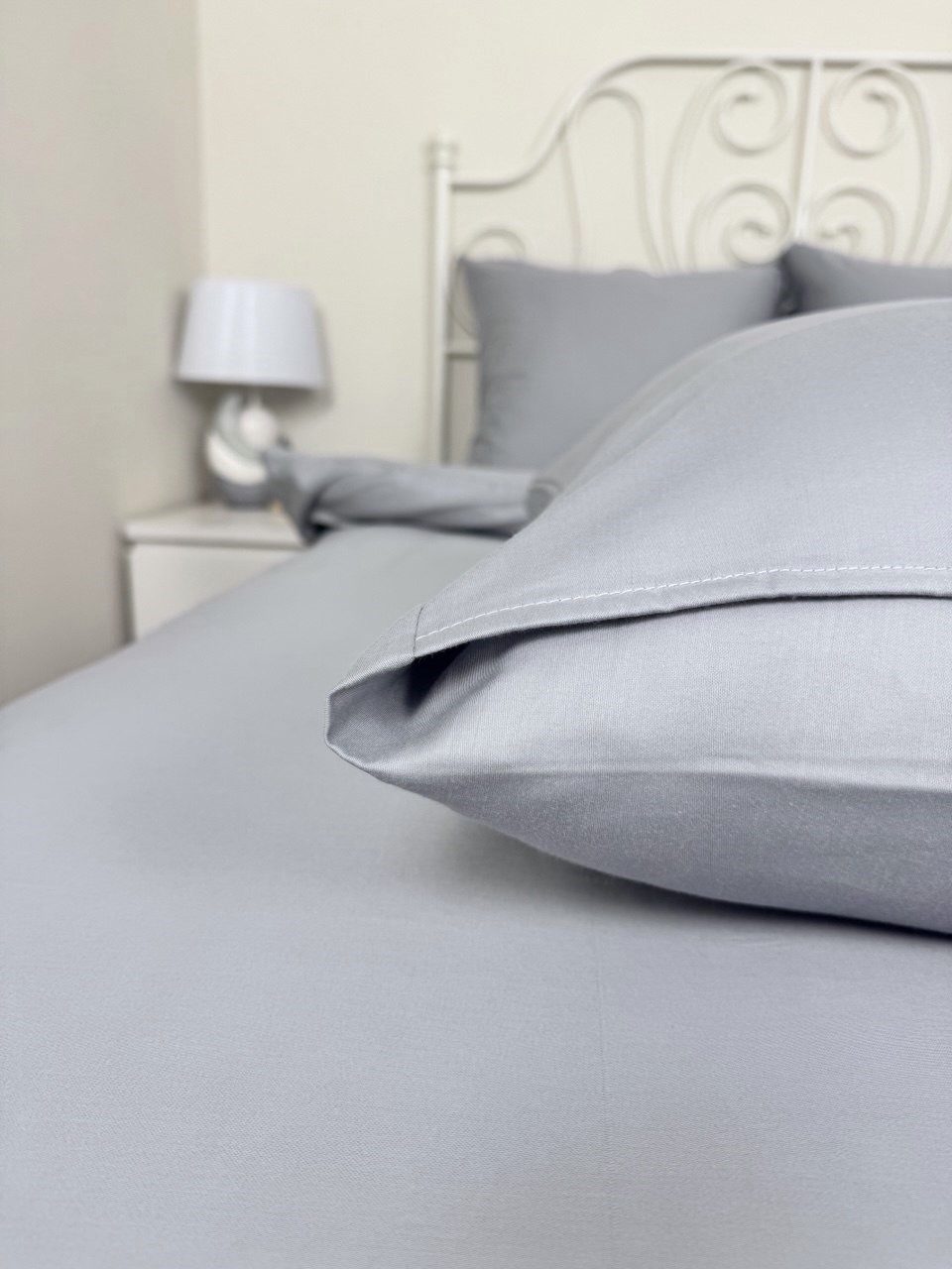 КПБ сатин однотонный Темно-синяя коллекция Реноме<OS-010 Серый>