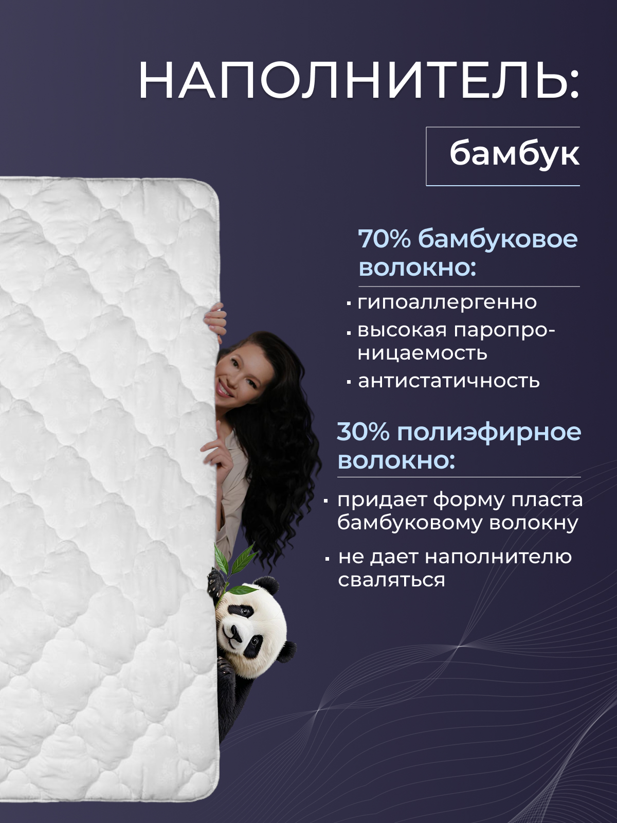 Одеяло бамбук  тк поплин Реноме.