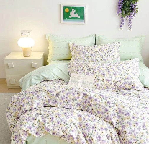 КПБ  поплин Оливковая коллекция с простыней на резинке (180*200*25) Реноме<УУ 6862> 