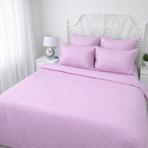 КПБ страйп-сатин однотонный Графитовая коллекция Реноме<Ss-006 Сакура>