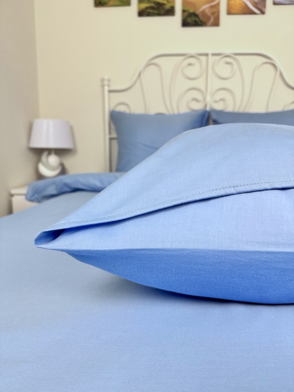 КПБ сатин однотонный Темно-синяя коллекция Реноме<OS-001 Небесный>