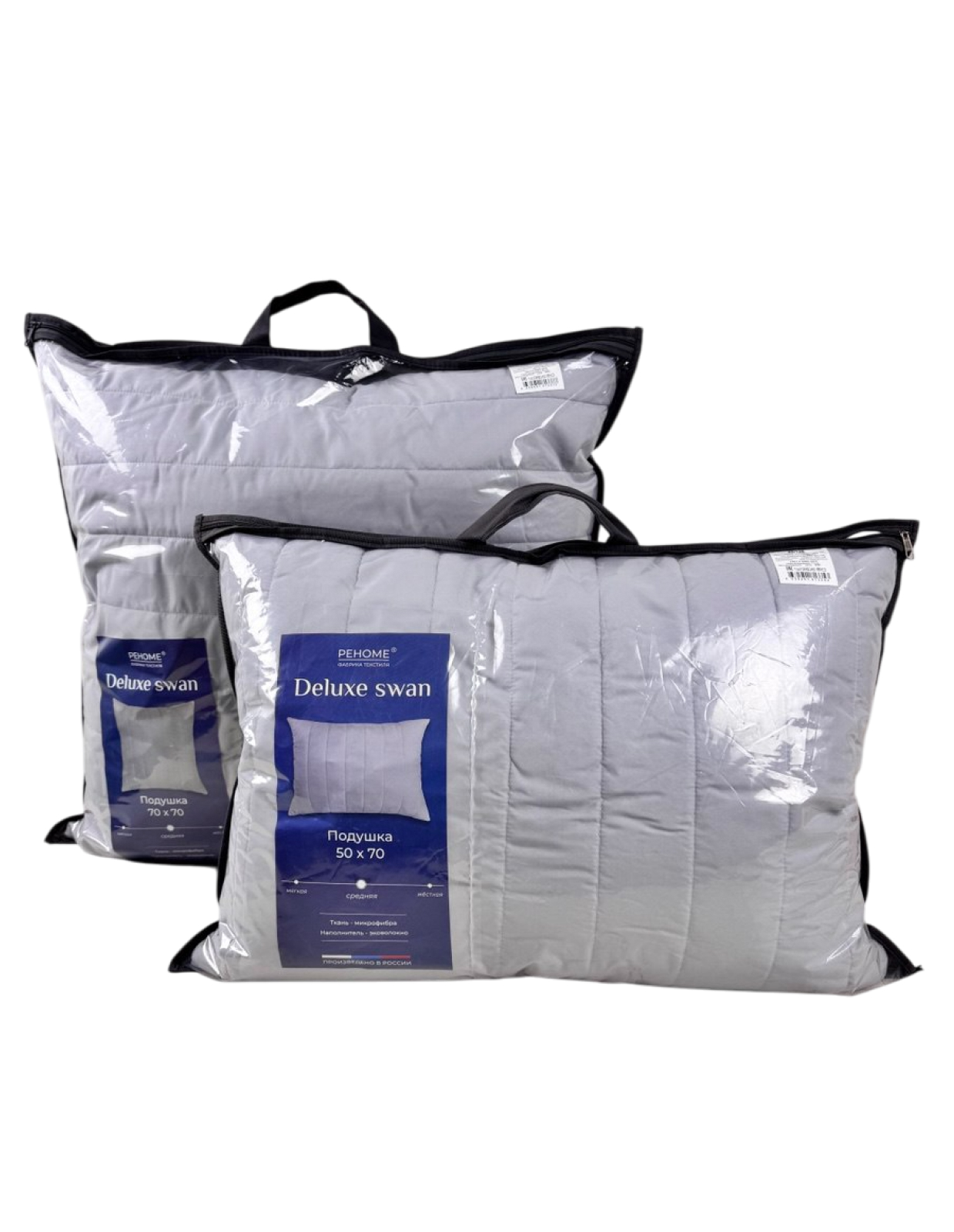 Подушка Deluxe swan заменитель лебяжьего пуха микрофибра ДВОЙНОЙ ЧЕХОЛ Реноме