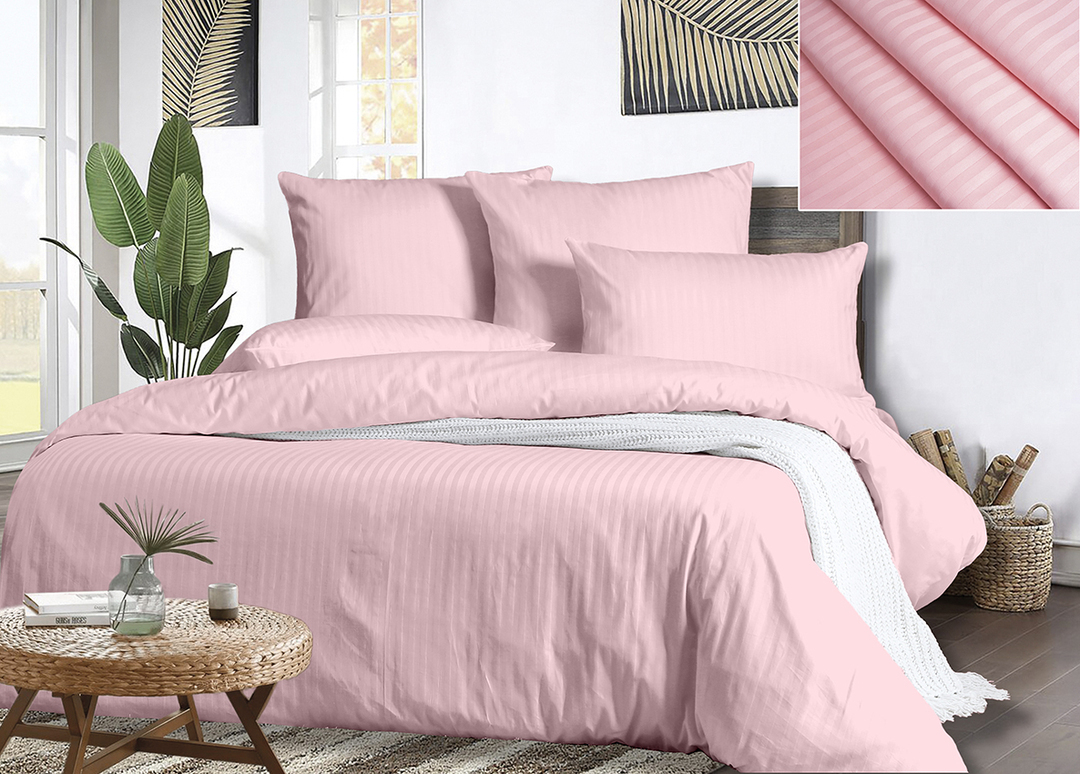 КПБ  страйп-сатин 4 наволочки Viola<СС-030 ваниль Скидка Акция26>