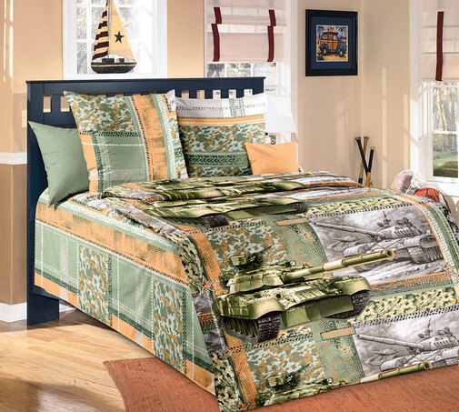 КПБ детский перкаль Бамбино<Танк-1>