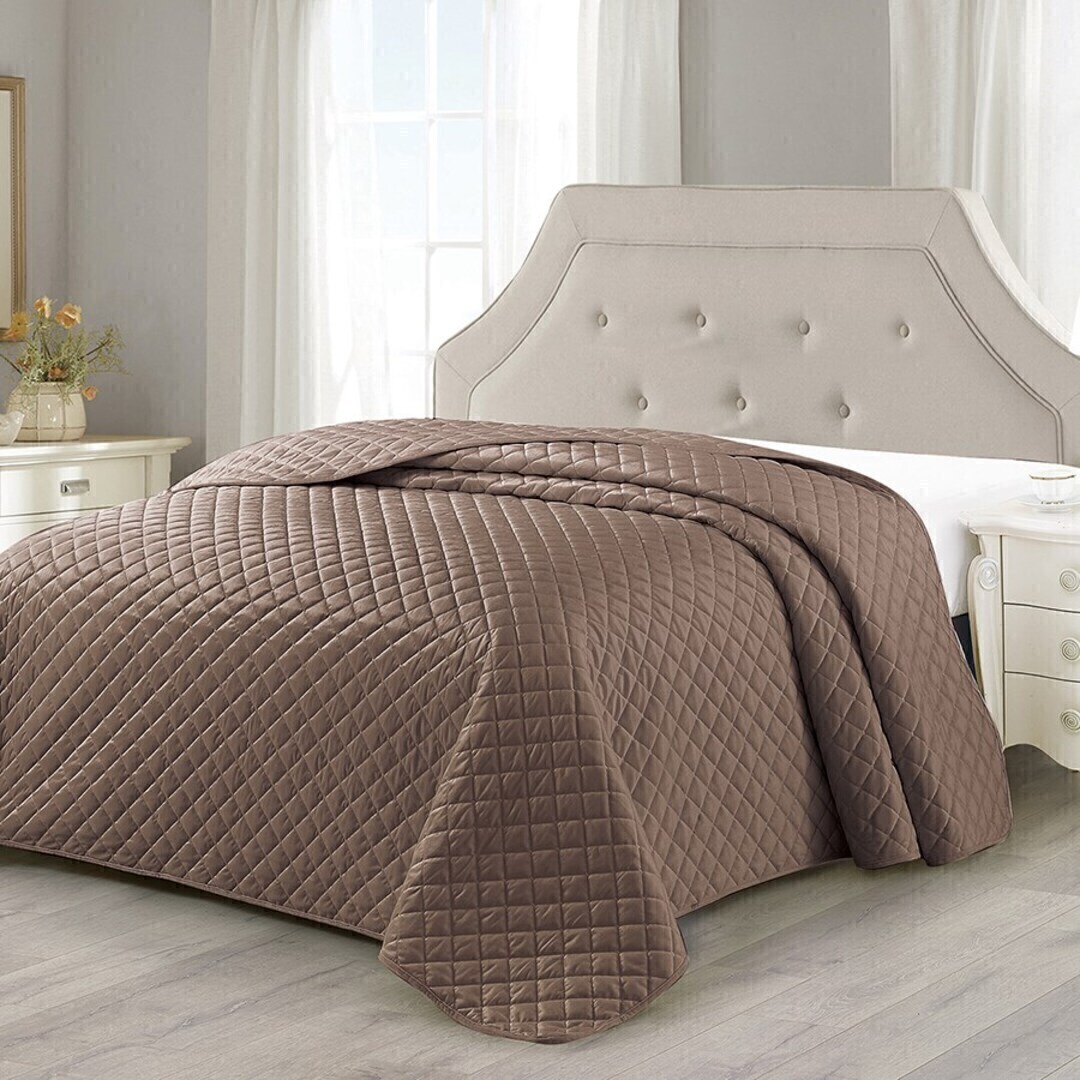 Покрывало велюровое Bravo  7010-07 коричневый<7010-07  коричневый>