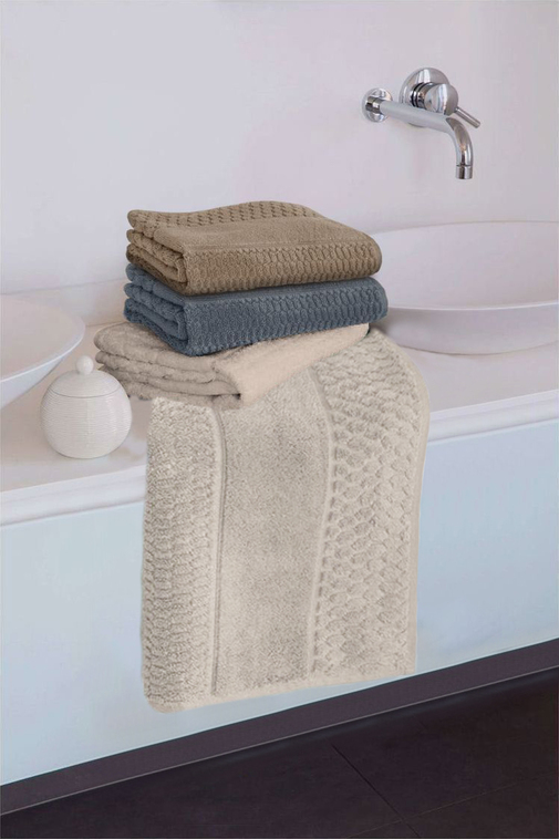 Полотенце махровое Эскама Luxor, бежевый