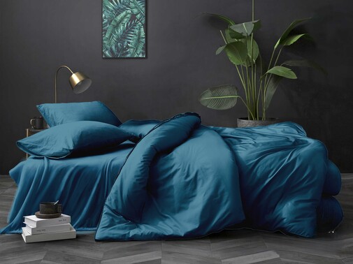 КПБ  поплин однотонный Люксор<Индиго >