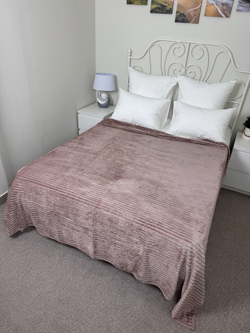 Плед однотонный жаккард Элит Реноме, 003 орризонте мокко