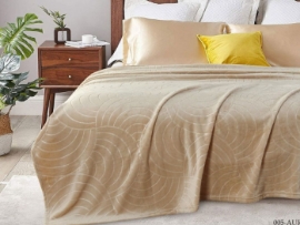 Плед однотонный жаккард Элит Реноме, 005 аура песочный