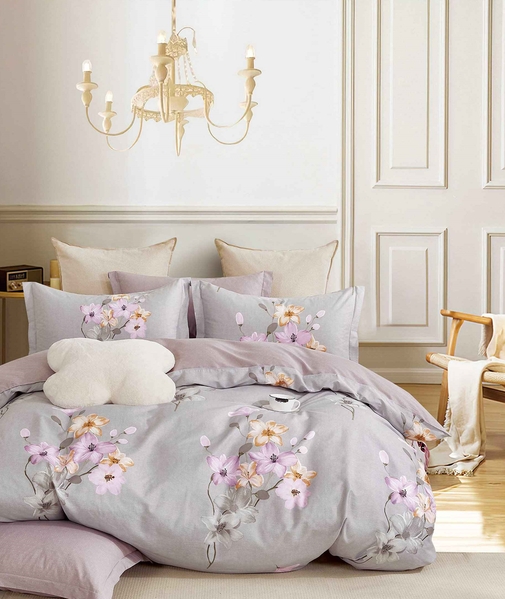 КПБ  сатин Темно-синяя коллекция с увеличенной простыней Реноме<ПП 7429> 