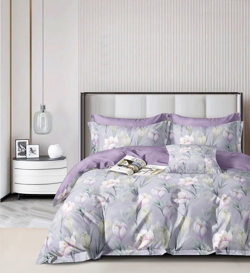 КПБ  поплин Оливковая коллекция с простыней на резинке (180*200*25) Реноме<УУ 6795> 