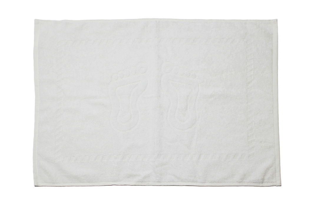 Полотенце махровое для ног  по цветам 450гр/м2 Узбекистан, 024 белый