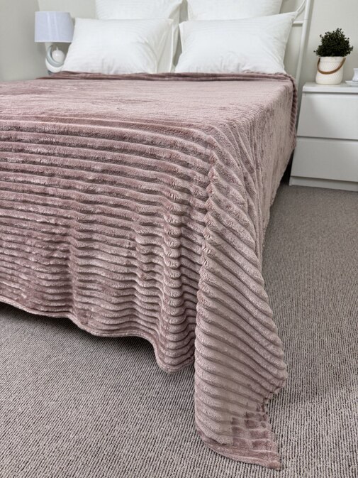 Плед однотонный жаккард Элит Реноме, 003 орризонте мокко