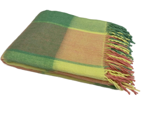 Плед Эльф с бахромой Влади, св.желтый-св.красный-св.зеленый, LIAM