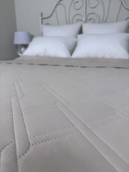 Покрывало ультрастеп однотонное полисатин Бояртекс, 12-0000, слоновая кость