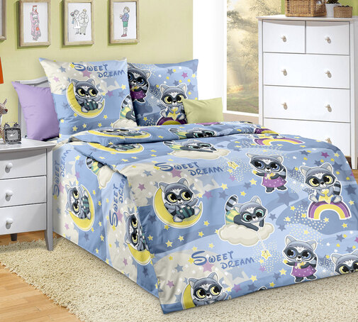 КПБ в кроватку перкаль Бамбино<Сумерки-1> 