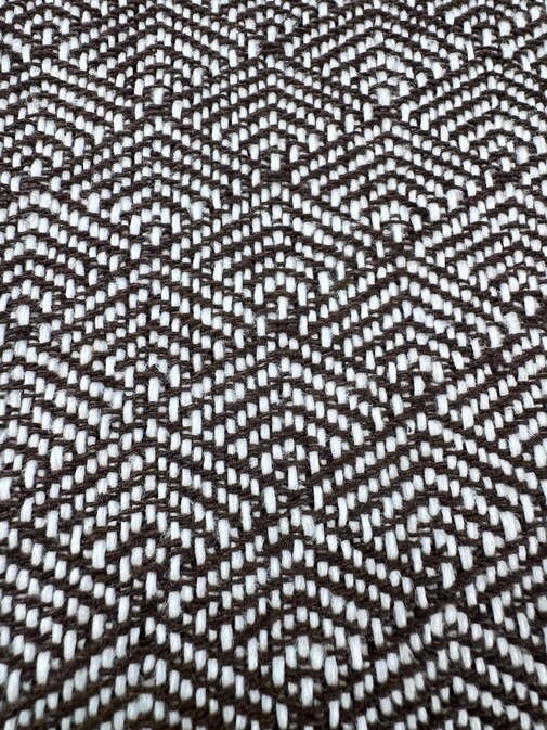 Плед Валенсия с бахромой Влади, белый-коричневый, КЛЕОПАТРА