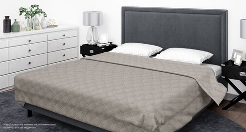 Покрывало ультрастеп однотонное полисатин Бояртекс, 16-1305, серый