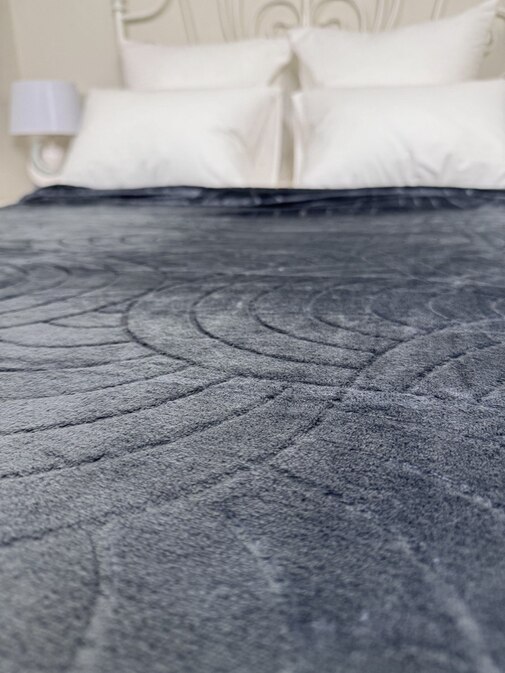 Плед однотонный жаккард Элит Реноме, 008 аура серый