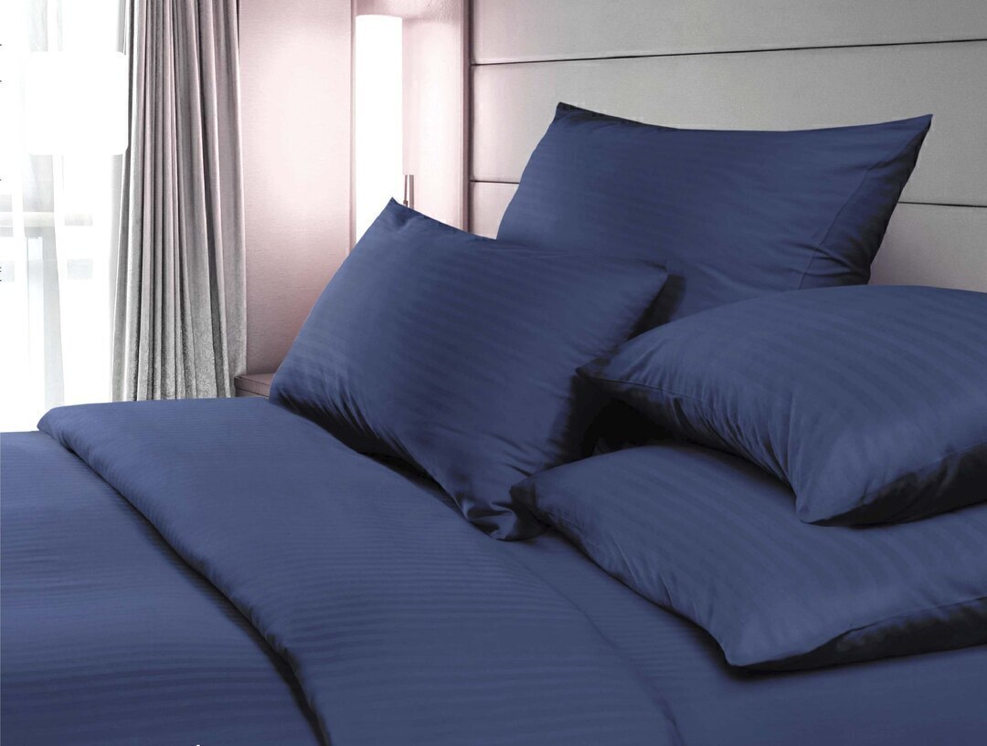 КПБ  страйп-сатин (нав 50*70) Verossa Stripe<70004 Индиго Скидка Акция24>