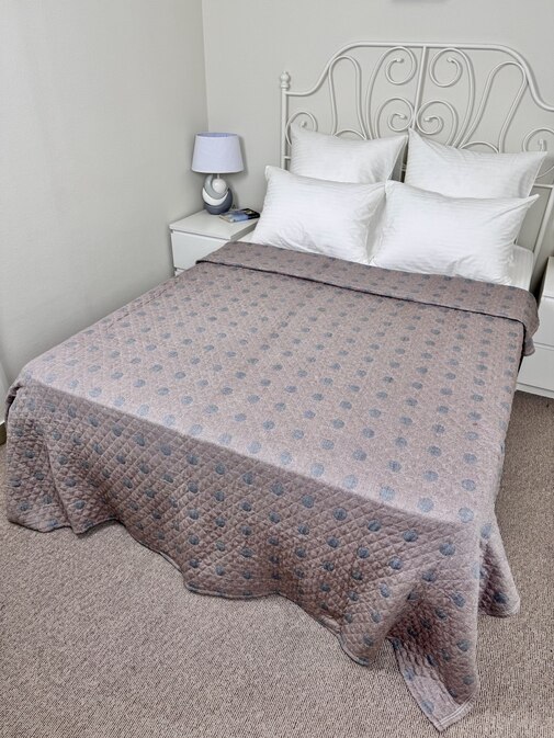 Покрывало хлопковое 46..296 7Я, 4608296, коричневый