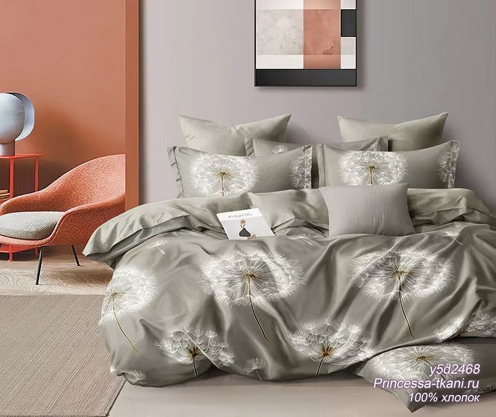 КПБ  поплин Оливковая коллекция Реноме<УУ 2468> 