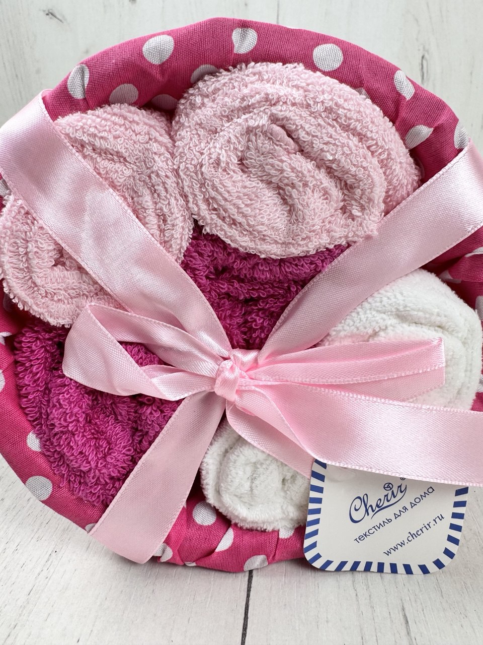 Набор салфеток в подарочной корзинке Cherir/Черир М