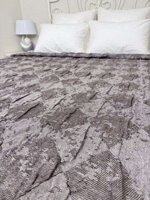 Покрывало хлопковое 46..347 7Я, 4608347, коричневый