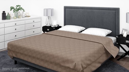 Покрывало ультрастеп однотонное полисатин Бояртекс, 17-1418, мокко