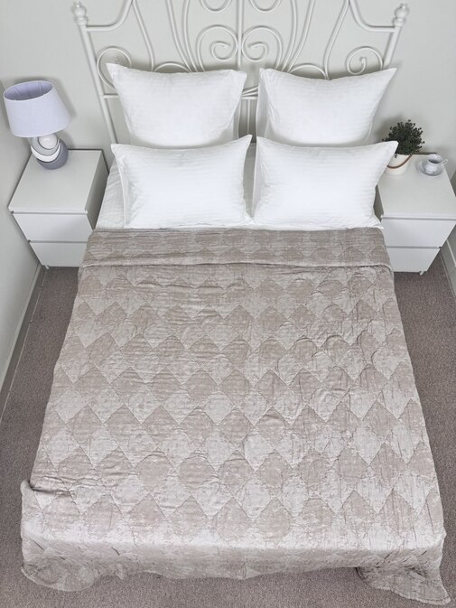 Покрывало хлопковое 46..347 7Я, 4608347, бежевый