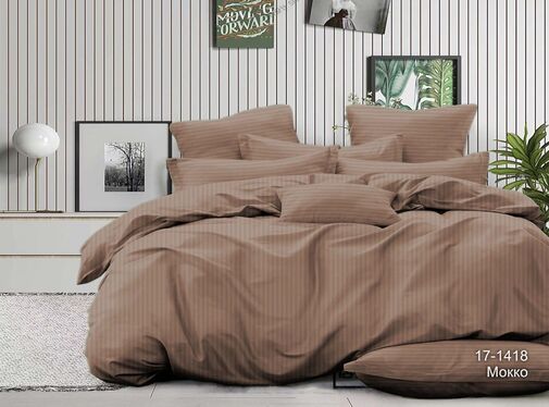 КПБ  микрофибра-страйп Pandora<№17-1418 Мокко>