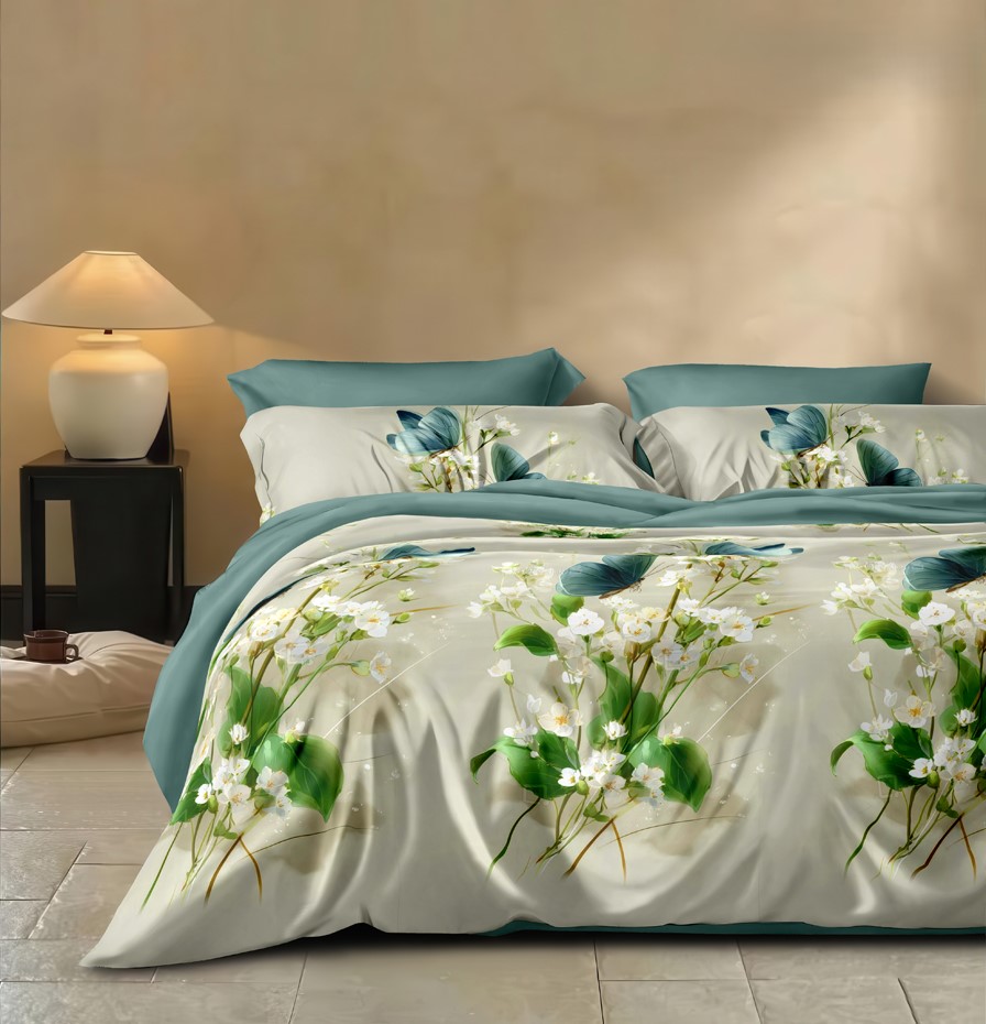 КПБ  поплин Оливковая коллекция Реноме<УУ 8048> 