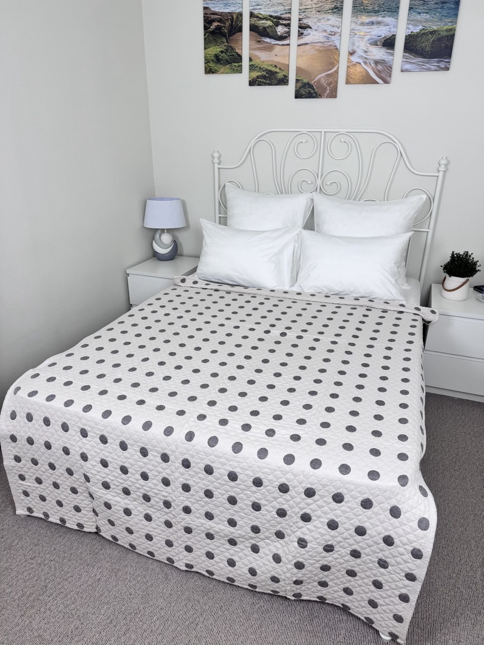 Покрывало хлопковое 46..296 7Я, 4608296, молочный