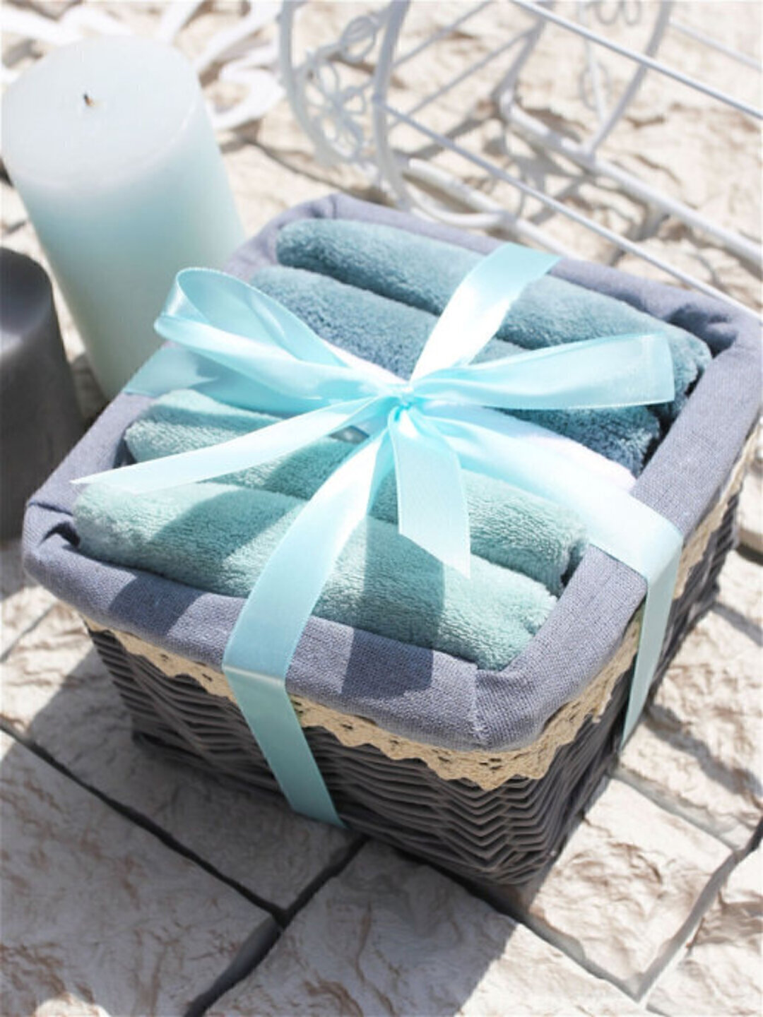 Набор салфеток в подарочной корзинке Cherir/Черир М