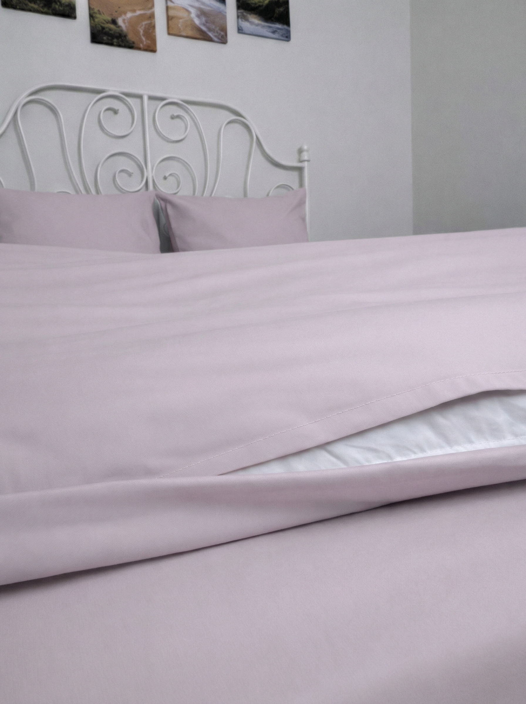 КПБ поплин однотонный Оливковая коллекция Реноме<15-2706 Серебристо-розовый>