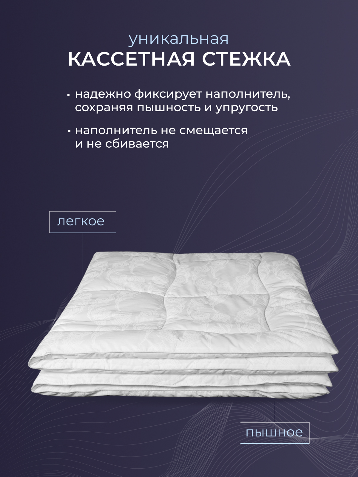 Одеяло бамбук  поплин Реноме