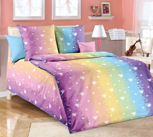 КПБ детский  перкаль Бамбино<Школьная любовь-1> 