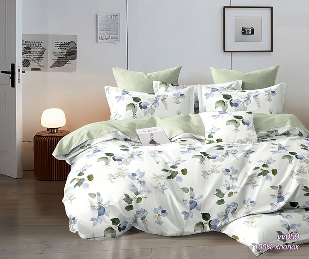 КПБ  поплин Оливковая коллекция Реноме<УУ 059> 