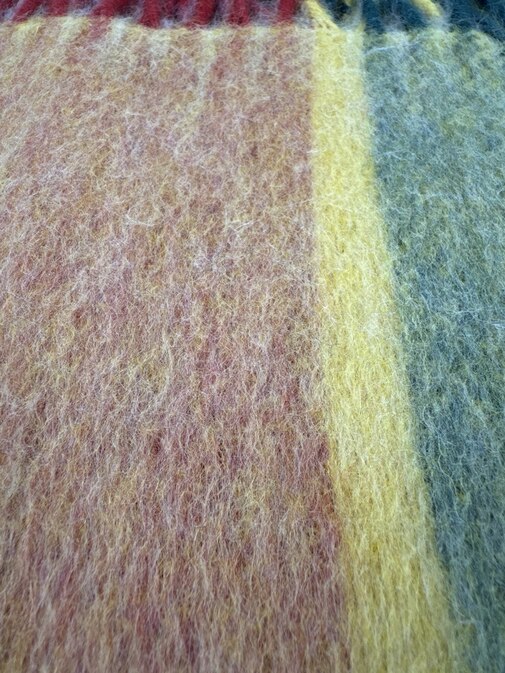 Плед Эльф с бахромой Влади, желтый-красный-зеленый, ЛИАМ